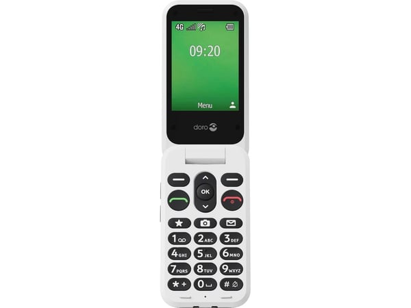 Doro Leva E22, Simpukka, Yksittäinen SIM, 7,11 cm (2.8"), 0,3 MP, 1150 mAh, Punainen, Valkoinen