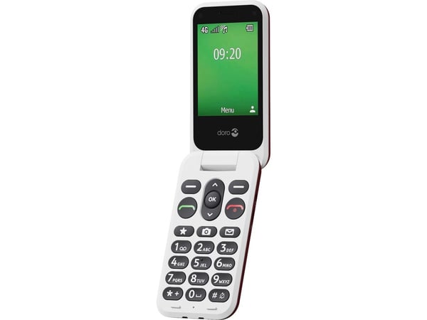 Doro Leva E22, Simpukka, Yksittäinen SIM, 7,11 cm (2.8"), 0,3 MP, 1150 mAh, Punainen, Valkoinen