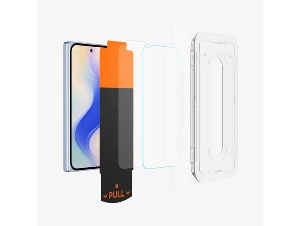 Spigen GLAS.tR EZ Fit Pro, Google, Pixel 10 Pro Fold, Støvresistent, Ripebestandig, Gjennomsiktig, 2 stykker