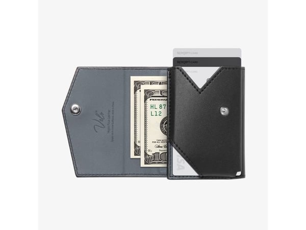 Spigen Valentinus Pro, Kortholder, Svart, PU lær, Apple, 1 stykker