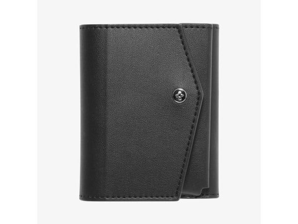 Spigen Valentinus Pro, Kortholder, Svart, PU lær, Apple, 1 stykker