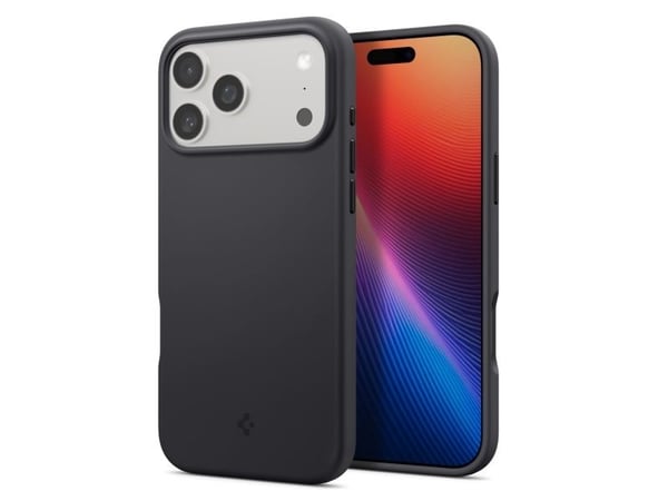 Spigen Silicone Fit (MagFit), Suojus, Apple, iPhone 17 Pro Max, 17,5 cm (6.9"), musta