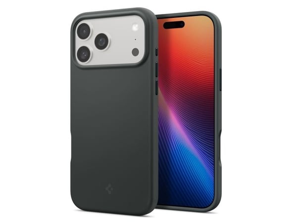 Spigen Silicone Fit (MagFit), Mobilskal, Apple, iPhone 17 Pro Max, 17,5 cm (6.9"), Mörkgrön