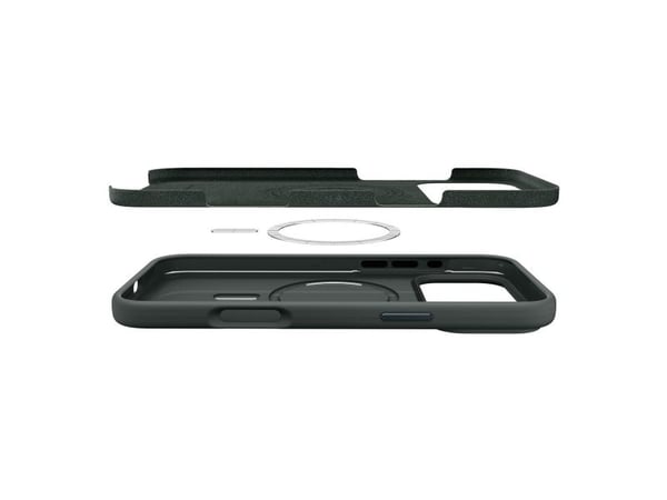 Spigen Silicone Fit (MagFit), Mobilskal, Apple, iPhone 17 Pro Max, 17,5 cm (6.9"), Mörkgrön