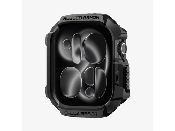 Spigen Rugged Armor 2, Etui, Smartklokke, Svart, Apple, Apple Watch 10/11 (42mm), Termoplastisk polyuretan (TPU)