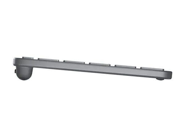 Lenovo KB331U - Tastatur - muletienhet - trådløs - USB-C, Bluetooth - QWERTY - US International - lunagrå