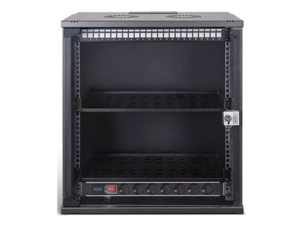 Digitus SOHO PRO Series - Skåp - 540 x 400 mm (BxD) - väggmontering - RAL 9005, svart - 12U - 19"