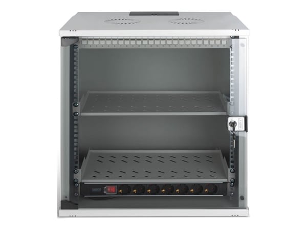 Digitus SOHO PRO Series - Skap - 540x400 mm (WxD) - veggmonterbar - RAL 7035, lysegrå - 12U - 19"
