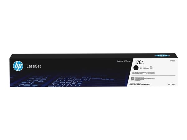 HP 176A - Svart - original - LaserJet - boks - tonerpatron (W1760A) - for P/N: 9S187A#B19, AJ7J3A#BGJ, AQ1E3A#202, AQ1E3A#ABG, AQ1E3A#ABH, AQ1E3A#B...