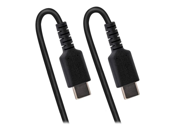 StarTech 20in (50cm) USB C Charging Cable, Coiled Heavy Duty Fast Charge & Sync USB-C Cable, High Quality USB 2.0 Type-C Cable, Rugged Aramid Fiber...