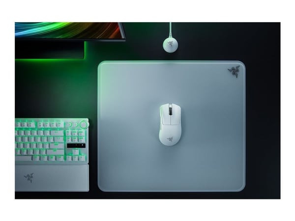 Razer DeathAdder V4 Pro - Mus - ergonomisk - høyrehendt - optisk - 6 knapper - trådløs, kablet - USB - hvit
