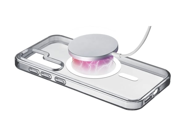 Cellular Line Gloss Mag - Baksidedeksel for mobiltelefon - magnetisk - MagSafe-samsvar - gjennomsiktig - for Samsung Galaxy S25