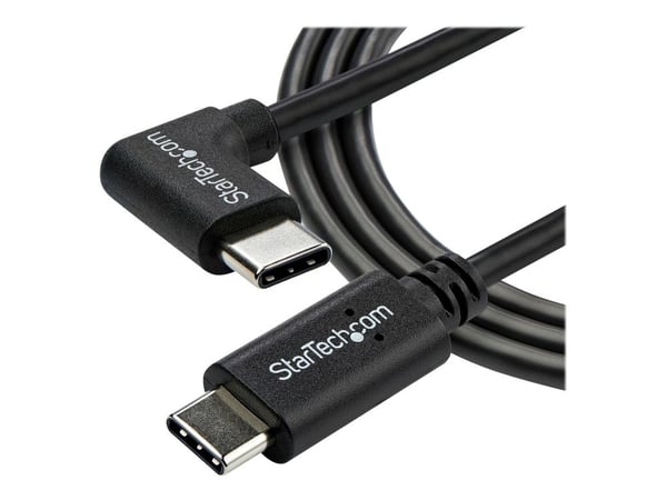StarTech Right Angle USB-C Cable - 1m / 3 ft - Reversible - M/M - USB Type C Cable - USB-C Charge Cable - USB C to USB C Cable (USB2CC1MR) - USB-ka...