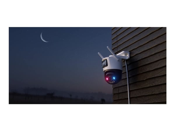 IMOU Cruiser Dual 2 Pro - Nettverksovervåkingskamera - panorering / tipping - lite tårn - utendørs - værbestandig - farge (Dag og natt) - 8 MP - 25...