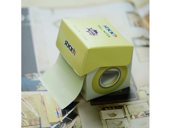 Self-adhesive notes 50mmx10m on roll yellow pastel
