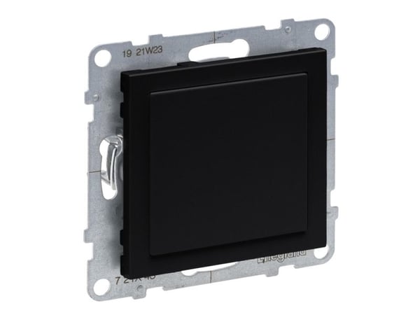 Legrand blindlock med mosaikadapter svart