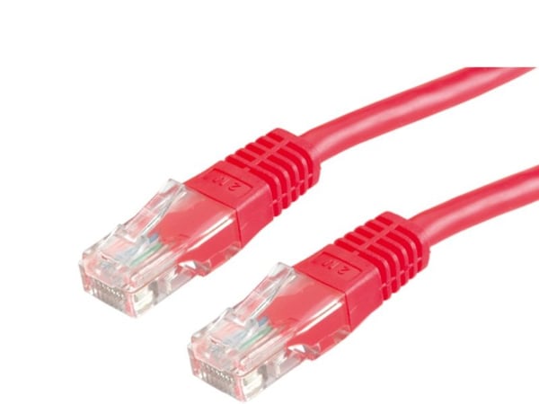 ROLINE 21.15.0531, 1 m, Cat5e, U/UTP (UTP), RJ-45, RJ-45, Punainen