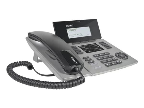 AGFEO ST 54 IP SENSORfon, Analog telefon, Kablet håndsett, Svart, Grå