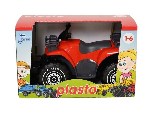 Plasto ATV med plog, rød