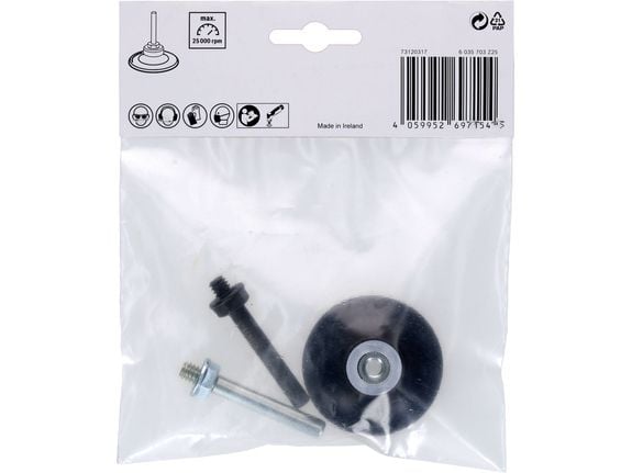 Bosch 2 608 000 857, Slipeskive bakpute, Universal, 25000 o/min, Svart, Rund, 6 mm