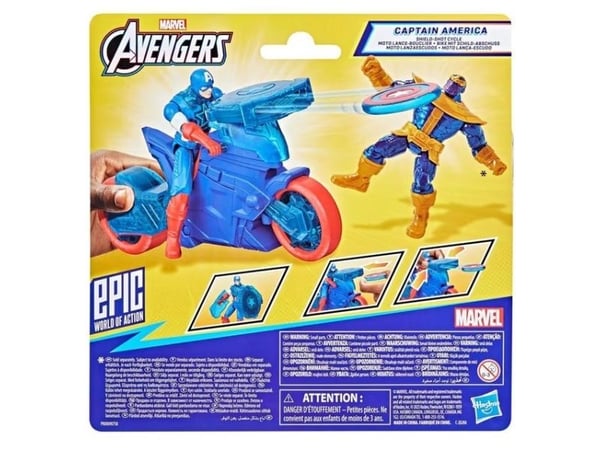 Avengers Capt. America Turbo Cycle & figure 10 cm
