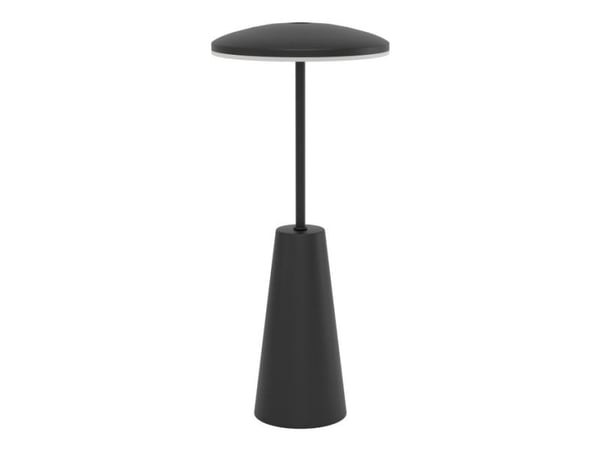 EGLO PICCOLA utendørs oppladbar batteridrevet bordlampe i svart