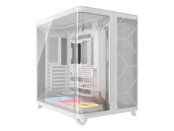 CORSAIR iCUE LINK AIR 5400 LX-R RGB - Mid tower - utvidet ATX (E-ATX) - sidepanel med vindu (herdet glass) - ingen strømforsyning (ATX) - hvit - US...