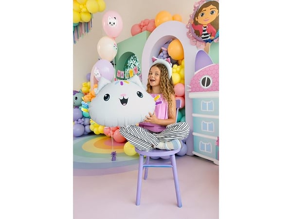 PartyDeco FB323, Lekeballong, Folie, Sort, Rosa, Hvit, Bilde, Dyr, Jente