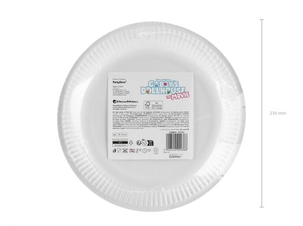PartyDeco TPP103, Plate, Rund, Papir, Flerfarget, Bilde, 6 stykker