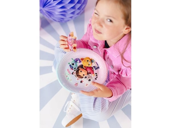 PartyDeco TPP103, Plate, Rund, Papir, Flerfarget, Bilde, 6 stykker