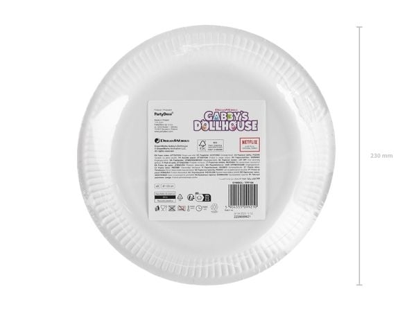 PartyDeco TPP104, Plate, Rund, Papir, Flerfarget, Bilde, 6 stykker
