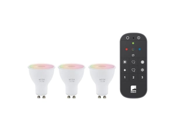 EGLO CONNECT-Z GU10 smartpærer - 3-pakning med fjernkontroll - 345 lm