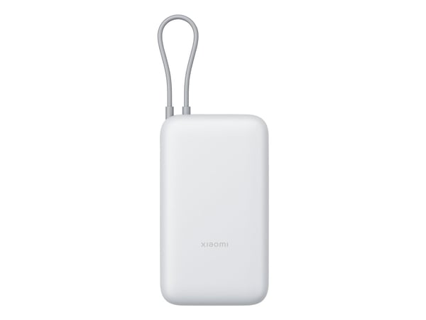 Xiaomi PB2020MI - Strømbank - integrated cable - 20000 mAh - 74 Wh - 22.5 watt - 3 A - Fast Charge - 3 utgangskontakter (USB-C, USB) - lysegrå