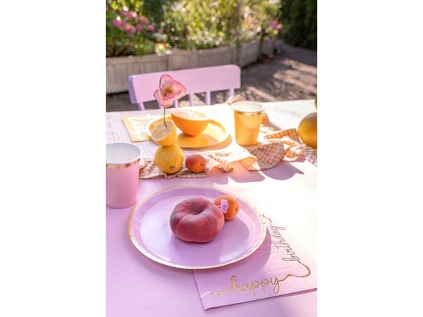 PartyDeco TPP91, Plate, Rund, Papir, Flerfarget, Monokromatisk, 6 stykker