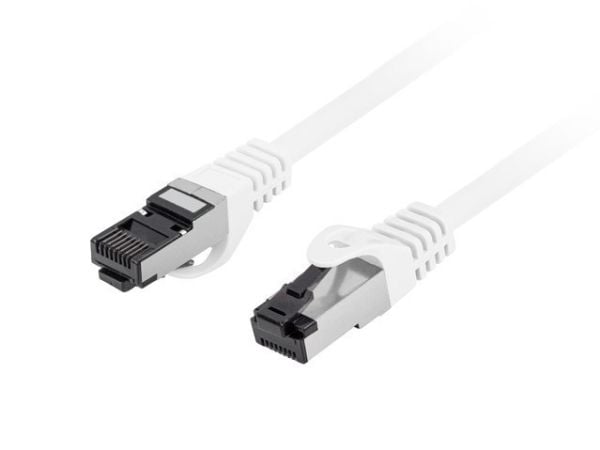Lanberg - Koblingskabel - RJ-45 (hann) til RJ-45 (hann) - 6.2 mm - S/FTP - CAT 8.1 - hvit