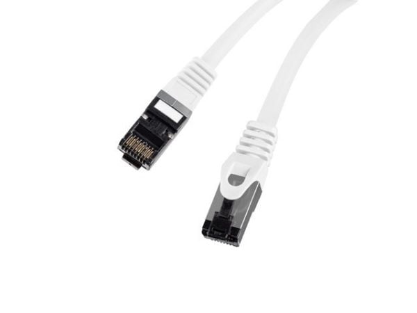 Lanberg - Koblingskabel - RJ-45 (hann) til RJ-45 (hann) - 6.2 mm - S/FTP - CAT 8.1 - hvit