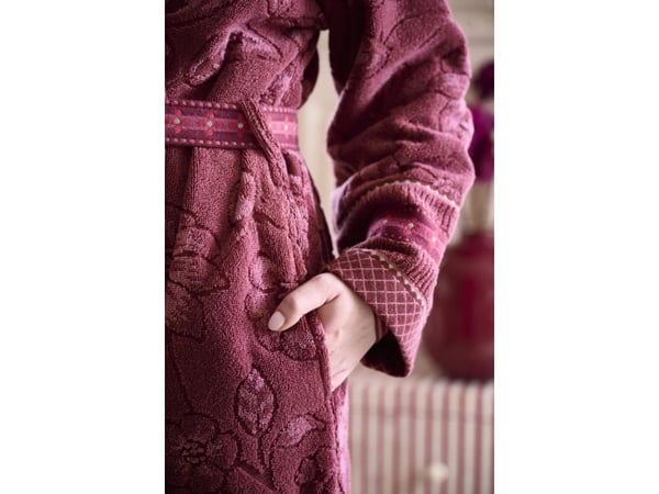 PIP Studio PIP Jasmin Jacquard Bathrobe D.Pink XL