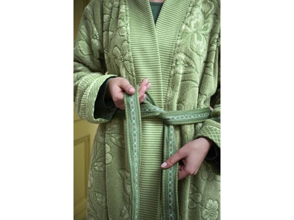 PIP Studio PIP Jasmin Jacquard Bathrobe Green XXL