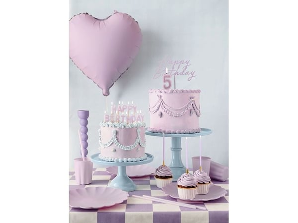 PartyDeco SCD-4-014, Stearinlys, Fiolett, 12 stykker