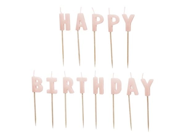 PartyDeco SCS-13-081, Stearinlys, Rosa, 13 stykker