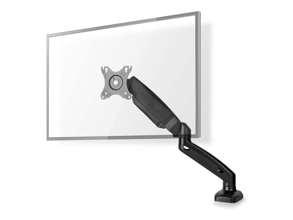 Nedis - Monteringssett (skjermmontering) - full-motion, gas spring arm - for flatpanel - metall, ABS-plast - svart - skjermstørrelse: 15"-32" - skr...