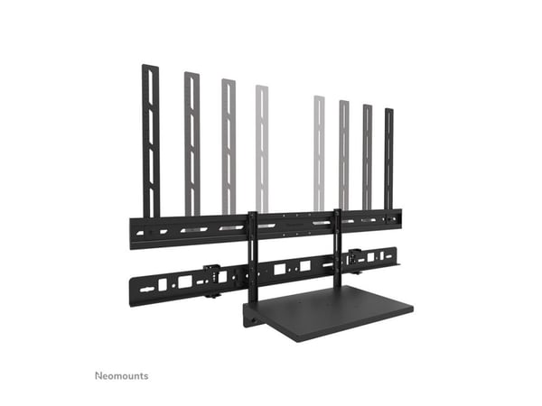 Neomounts AV60-500BL - Monteringssett (monteringsbrakett, laptophylle) - for video bar / bærbar PC - universal - svart - skjermstørrelse: 43"-110" ...