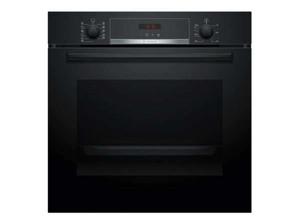 Bosch Serie | 4 HBA574BB3 - Ovn - innebygd - fordypning - bredde: 56 cm - dybde: 55 cm - høyde: 58.5 cm - med selvrens - Klasse A+ - svart