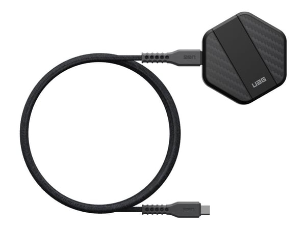 UAG - Magnetisk laddningskabel - 24 pin USB-C (hane) till MagSafe (P) magnetisk - 1.22 m - USB Power Delivery (15W) - svart kolfilter