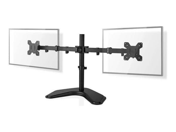 Nedis - Monteringssett (skjermmontering) - full bevegelse - for 2 LCD/plasma-paneler - metall, ABS-plast - svart - skjermstørrelse: 15"-32" - skriv...