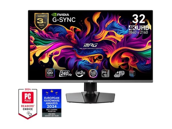 MSI MPG 321URXDE QD-OLED - OLED-skjerm - gaming - 31.5" - 3820 x 2160 4K @ 240 Hz - 1000 cd/m² - 1500000:1 - DisplayHDR 400 True Black - 0.03 ms - ...