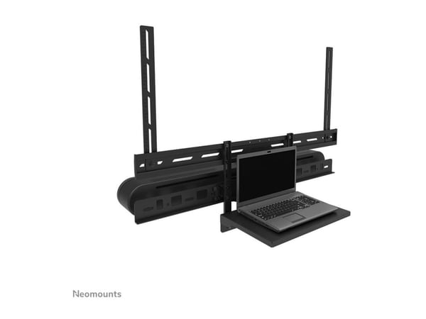 Neomounts AV60-500BL - Monteringssett (monteringsbrakett, laptophylle) - for video bar / bærbar PC - universal - svart - skjermstørrelse: 43"-110" ...