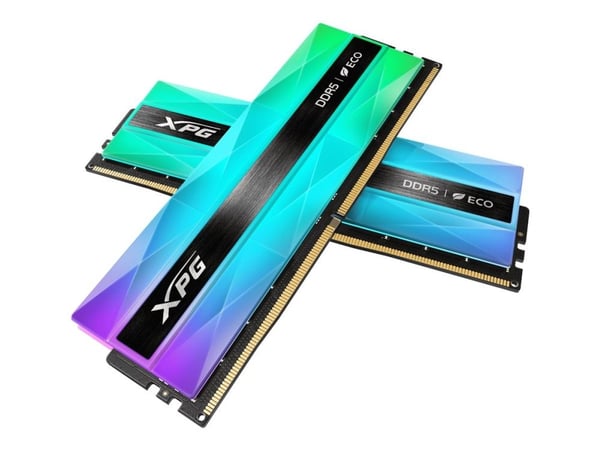 XPG LANCER NEON RGB - DDR5 - sats - 64 GB: 2 x 16 GB - DIMM 288-pin - 6000 MT/s / PC5-48000 - CL30 - 1.35 V - ej buffrad - on-die ECC - silvergrå