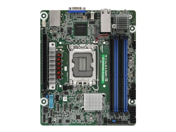 ASRock Rack EC266D4ID-2T/X550 - Hovedkort - deep mini-ITX - LGA1700-sokkel - C266 Chipset - USB 3.2 Gen 1 - 2 x 10 Gigabit LAN - innbygd grafikk