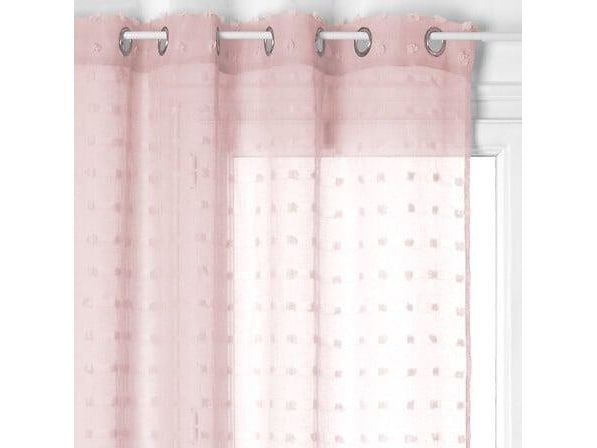 Atmosphera ferdigsydde gardiner med ringer 140 x 240 cm rosa med prikker